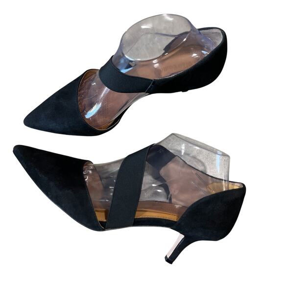 Corso Como Denice Suede Closed Toe Heels Size 8.5 in Black - Picture 4 of 12